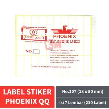 Label Stiker Phoenix QQ No.107 Kertas Harga Nama Undangan 18 x 50 mm