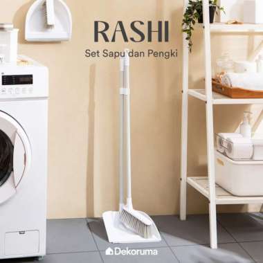 Dekoruma Rashi Set Sapu dan Pengki - Grey
