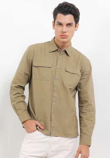 X EIGHT Abner Shirts - kemeja pria lengan panjang XL