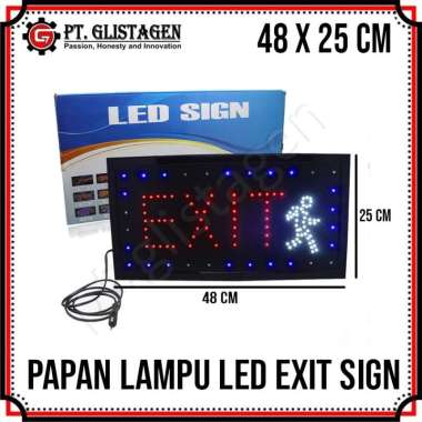 Lampu Led Exit Sign Petunjuk Darurat Emergency Exit Lamp