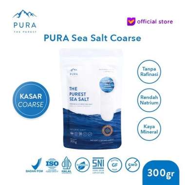 Pura Sea Salt 300gr / Garam Organik / Garam Natural / Garam Laut Murni, Varian Coarse 300gr