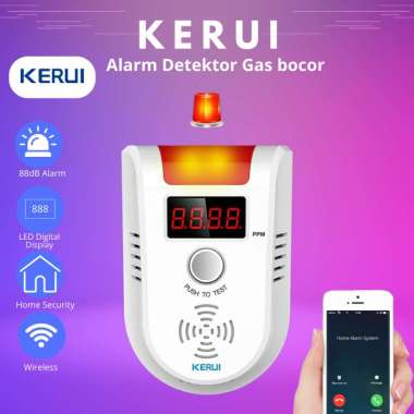 Detektor Gas Wireless KERUI bocor LPG Alarm Detector