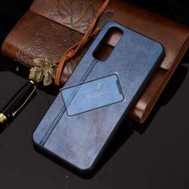 Realme 7 Soft Case Luxury Premium Leather anti-shock Case Realme7 Case Biru