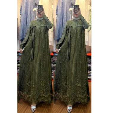 GAMIS GLAMOUR PESTA GAMIS SHIMMER MIX BROKAT FULL PREMIUM GAMIS MEWAH CANTIK MURAH PUTIH HITAM DENIM