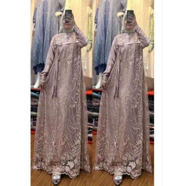 GAMIS GLAMOUR PESTA GAMIS SHIMMER MIX BROKAT FULL PREMIUM GAMIS MEWAH CANTIK MURAH PUTIH HITAM DENIM