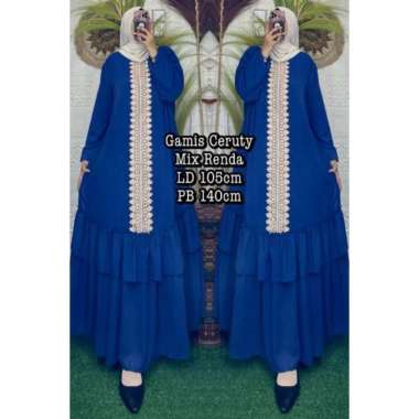 GAMIS CERUTY BAHAN CERUTY IMPORT FULL PURING JUMBO & STANDARD Ld120-130cm (Jumbo) A