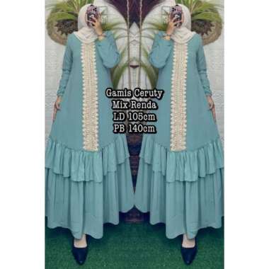 GAMIS CERUTY BAHAN CERUTY IMPORT FULL PURING JUMBO & STANDARD Ld120-130cm (Jumbo) C