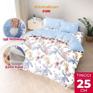 Kintakun DLUXE Bedcover Set Fitted Tinggi 25cm 180x200 King Minimalis Aesthetic -Multivarian Intanay