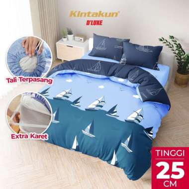 Kintakun DLUXE Bedcover Set Fitted Tinggi 25cm 180x200 King Minimalis Aesthetic -Multivarian Dianita