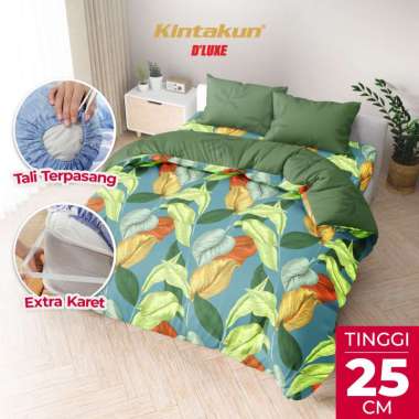 Kintakun DLUXE Bedcover Set Fitted Tinggi 25cm 180x200 King Minimalis Aesthetic -Multivarian Adelina