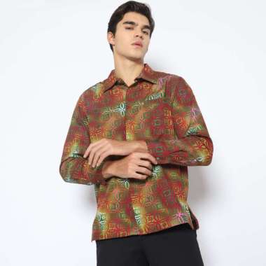 Arjuna Weda Kemeja Batik Ceplok Truntum 68272094 - Hijau S