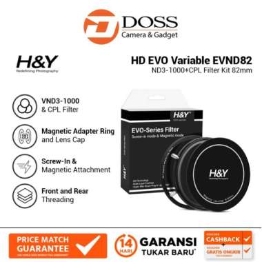 H&Y HD EVO Variable ND3-1000+CPL Filter Kit 82mm EVND82