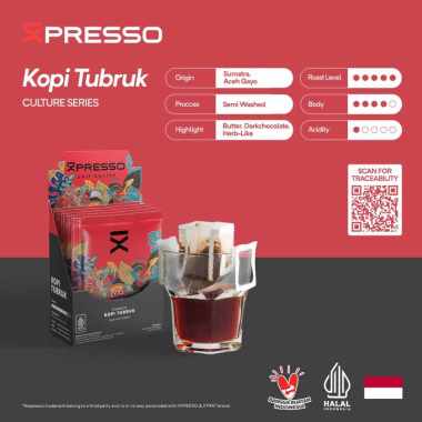 Drip Bag Coffee Kopi Tubruk - Xpresso Kopi Drip Bag 5pcs