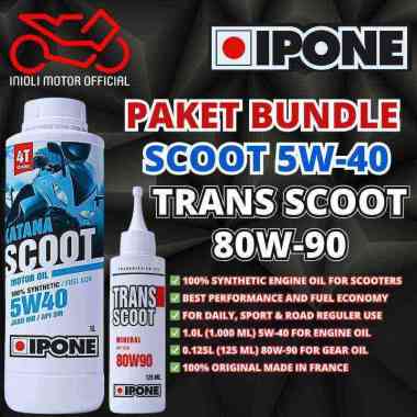 OLI GARDAN IPONE TRANS SCOOT 80W90 125ML OLI TRANSMISI MOTOR MATIC 100% ORIGINAL PAKET OLI MESIN OLI