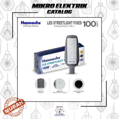 Lampu Outdoor / Jalan HANNOCHS LED Streetlight Fixed 100W Cahaya Putih