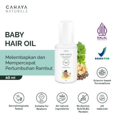 Cahaya Naturals Baby Hair Growth Oil 60ml – Minyak Penumbuh Rambut Bayi Seledri & Kemiri - Lavie bab