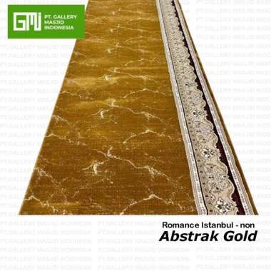 PT GMI - Karpet Masjid Lembut Empuk Tebal 21mm Romance Istanbul Warna Gold / Emas / Merah / Hijau Ab
