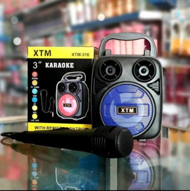 Speaker Karaoke 3 Inch MURAH Bluetooth XTM-316 BONUS Microfon Karaoke