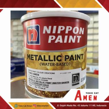 NIPPON PAINT METALLIC PAINT 750ML - CARAMEL GOLD / CAT TEMBOK