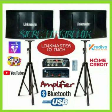 Paket Sound System Linkmaster 10" Ampli Betavo Zx 998 B Equalizer Multicolor