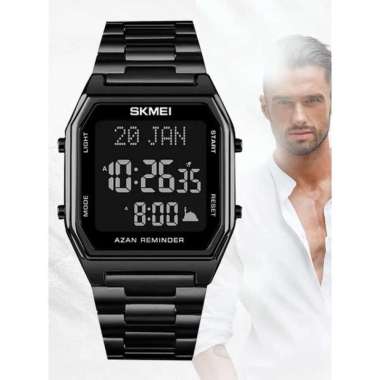 Jam Tangan Digital Pria Muslim Qibla 1763 Aneh Pria Casual Jarum Divigo Tangam Terbaru Hitam Tali Tg
