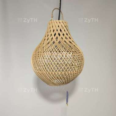 Lefor Hanging Lamp Shade. Lampion Rotan Berkualitas Ekspor, Lampion Rotan Aesthetic Berkualitas Eskp