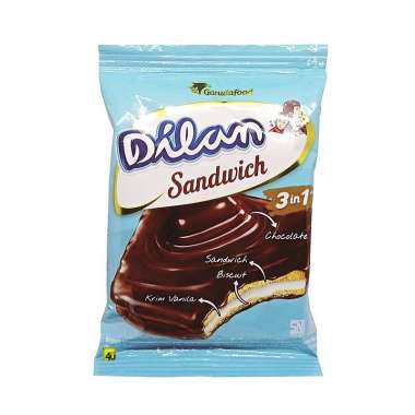 Dilan SANDWICH - Biskuit Sandwich Salut Krim - 1 Sachet CHOCOLATE