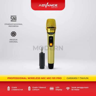 Advance Professional Wireless Microphone Single Mikropon MIC-101/102/103/104/105 Garansi 1 tahun MIC