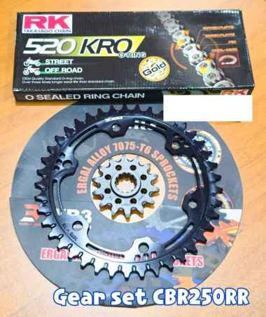 Gear set wr3 cbr250rr depan belakang plug and play gir set honda cbr 250