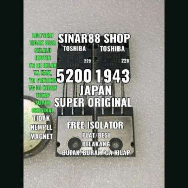 Hrg 10 set TR FINAL SUPER ISTIMEWAH KWALITAS SUPER ORIGINAL TRANSISTOR TOSHIBA 2SC5200 2SA1943 TR FI