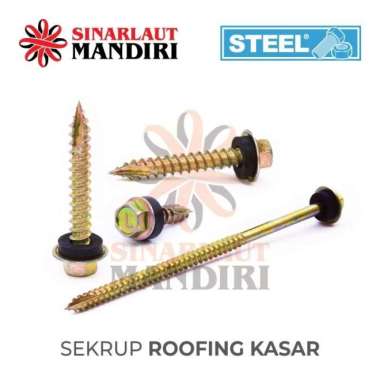 Sekrup / Skrup Roofing Kasar 12 x 100 STEEL
