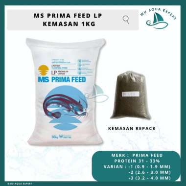 REPACK 1 Kg PRIMA FEED LP PAKAN LELE PREMIUM GRADE PF NILA GURAME BANDENG PATIN MS MATAHARI SAKTI PE