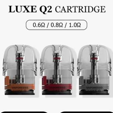 Vaporesso LUXE Q Cartridge 3ML For Luxe Q2 / Luxe Q2 SE / Luxe Q 1 buah 0.6