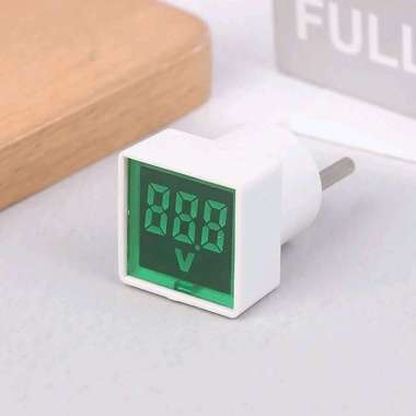 Alat Pengukur Listrik rumah tangga PLN Voltmeter Digital Display Plug EU 220V Realtime monitor PLN -