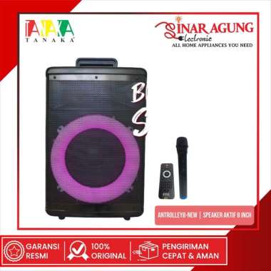 TANAKA DIAMOND ANTROLLEY 8 NEW SPEAKER AKTIF PORTABLE 8 INCH