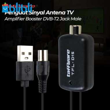 Taffware Penguat Sinyal Antena TV Amplifier Signal Booster DVB-T2 - TFL-D15 Hitam