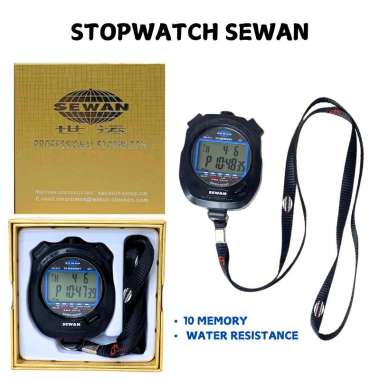 STOPWATCH DIGITAL SEWAN / ALAT PENGUKUR WAKTU 10 30 60 100 MEMORI ANTI AIR SEWAN-10MEMORI