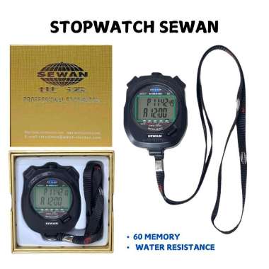 STOPWATCH DIGITAL SEWAN / ALAT PENGUKUR WAKTU 10 30 60 100 MEMORI ANTI AIR SEWAN-60MEMORI