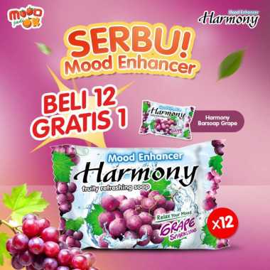 [BUNDLING] 12 HARMONY Sabun Buah Grape Sparkling 70g gratis HARMONY Sabun Buah Grape Sparkling 70g