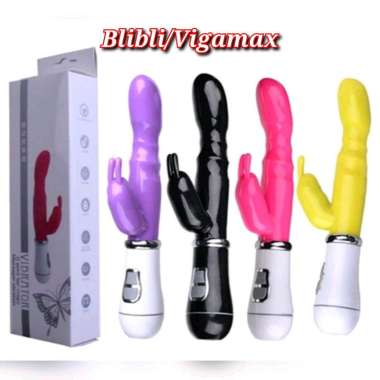 Vibrator Rabbit Dildo Alat Bantu Seks Wanita Sex Toys Cewek Getar Elektrik Anal