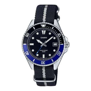 Jam Tangan Pria Casio General MDV-10C-1A2VDF Baby Duro Batman Black Dial Dual Tone Cloth Band