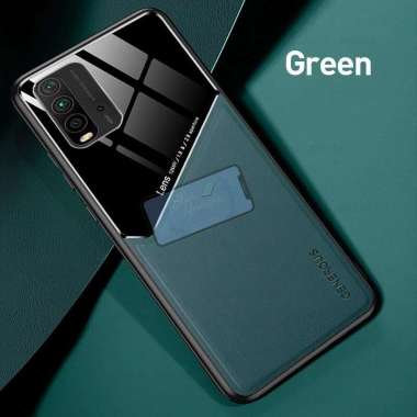 Xiaomi Redmi 9T Case Leather Plexiglass Original Hard Case Magnetic Case Redmi 9T Hijau