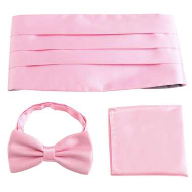 CUMMERBUND SET FOR TUXEDO kemben pria bengkung ikat pinggang tuksedo PINK