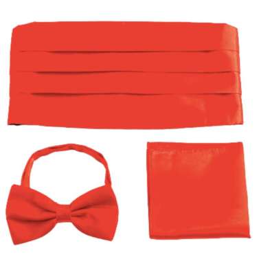 CUMMERBUND SET FOR TUXEDO kemben pria bengkung ikat pinggang tuksedo RED