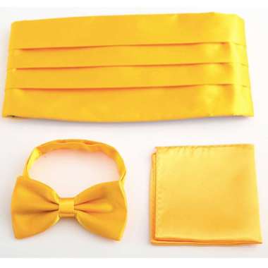 CUMMERBUND SET FOR TUXEDO kemben pria bengkung ikat pinggang tuksedo YELLOW