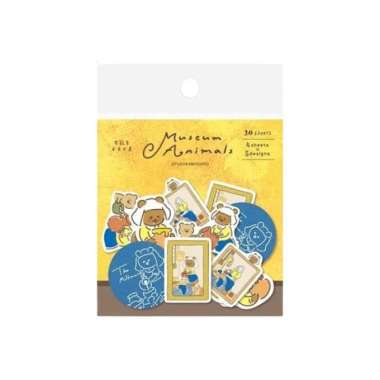 FURUKAWASHIKO Sticker Set Museum Animals Flakes The Milkmaid