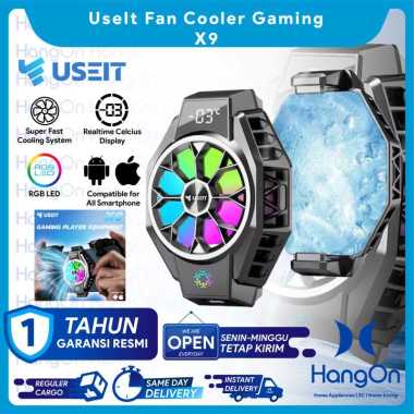 USEIT X9 Fan Cooler Double Port Type C / Lightning Android Iphone iOS Pendingin Handphone Gaming Liv
