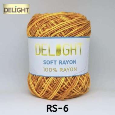 Benang Rajut DELIGHT Soft Rayon Sembur (RS-6) Burnt Orenji