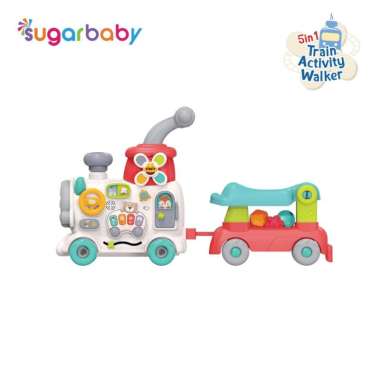 Sugar Baby - Train Activity Walker 5in1 Mode | Mainan Dorong Bayi GREY