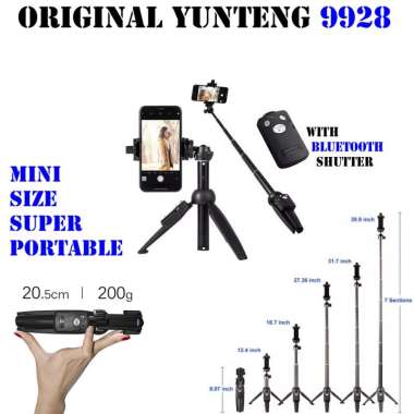 Tongsis Yunteng With Bluetooth Mini Selfie Stick and Tripod For Smartphone Tripod Original Yunteng